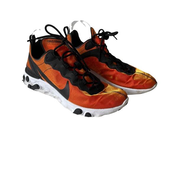 Nike React Element 55 Premium Sunrise Orange Shimmer 10 EUC - Picture 11 of 11